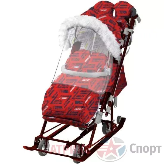 Санки-коляска Ника Детям 7-8SK (красный)